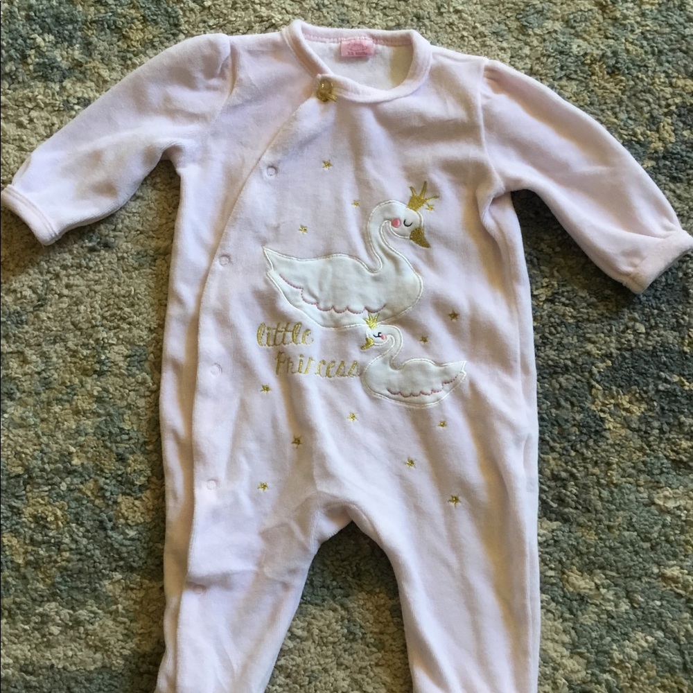 Velour swan bodysuit